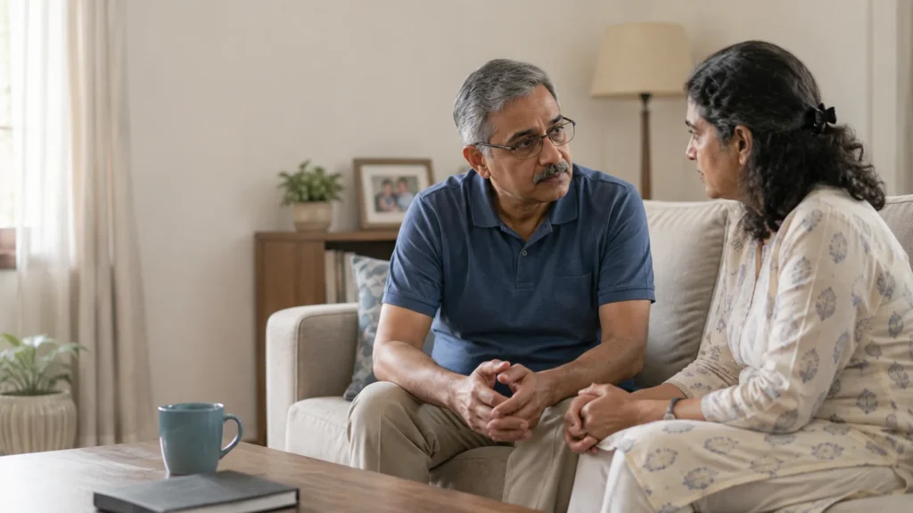 talking to family about a cancer diagnosis at home